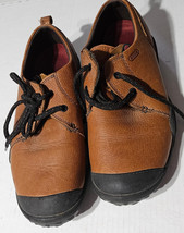 MX Wolverine Leather Work Shoes Hiking Mens Sz 9.5EW Brown Cap Toe Lace Up - $38.25 CAD
