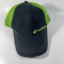 Costa Del Mar Men&#39;s Hat green &amp; black adjustable size fishing hunting - £13.07 GBP