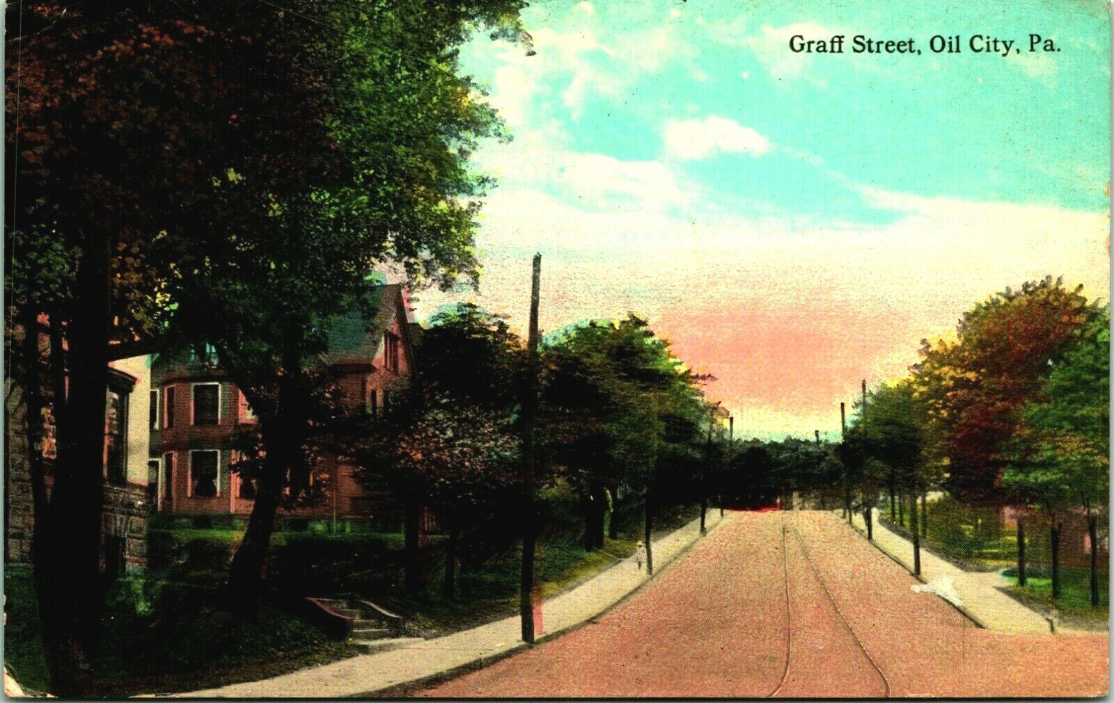 Primary image for Geoff Street View Oil City Pennsylvania PA 1914 DB Postcard