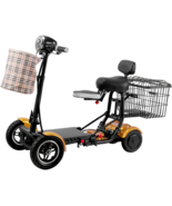 4 Wheel Electric Mobility Scooter Light and Battery Powered Up to 15 Miles, Gold - £949.03 GBP