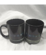 Vintage Lot of 2 Matanuska Glacier Alaska Souvenir Mugs Black 3.5&quot; High - £13.50 GBP