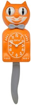 Festive Orange Kit-Cat Klock Gray Bow/ Tale Clock (15.5″ high) - $1,678.39 MXN