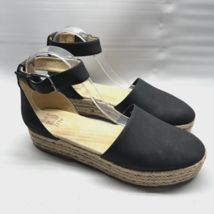 Naturalizer Waverly Size 10 M Espadrille Black Sandals Shoes Strap Suede... - £18.69 GBP