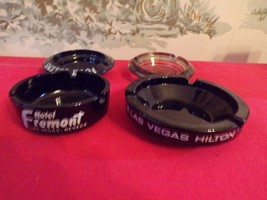 LOT of 4 Vintage Las Vegas Advertising Glass Casino Ashtrays - £15.53 GBP