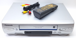 Panasonic PV-V4524S-K VCR 4 Head HiFi VHS Player Blue Line w/Remote TESTED - £63.84 GBP