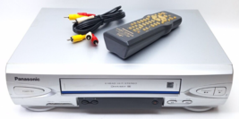 Panasonic PV-V4524S-K Vcr 4 Head Hi Fi Vhs Player Blue Line w/Remote Tested - £62.85 GBP