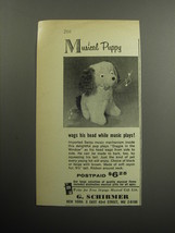 1957 G. Schirmer Musical Puppy Ad - Musical Puppy wags his head - £14.54 GBP