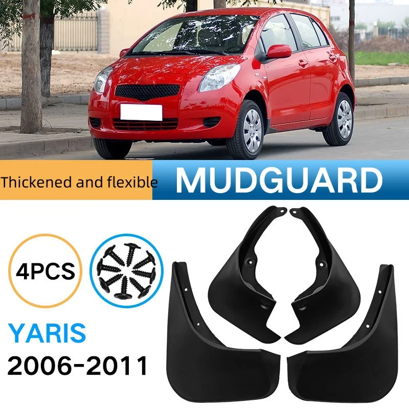 Thickened and flexible 4pcs Front &amp; Rear Fender for Toyota Yaris 2006-2011 Car - £27.69 GBP