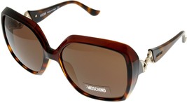Moschino Sunglasses Women Brown Havana Rectangular MO600 04 M07 - £59.04 GBP