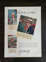 Vintage 1937 Stetson Hats Full Page Original Ad 324 - $6.92