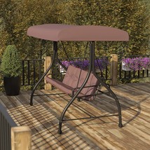 Flash Furniture Tellis 3-Seat Outdoor Steel Converting Patio Swing Canopy - £300.79 GBP