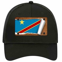 Congo Democratic Republic Flag Scroll Novelty Black Mesh License Plate Hat - £23.16 GBP