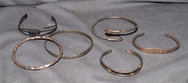 Six Vintage Estate Silver Bracelets! 3 Marked Sterling - £72.27 GBP