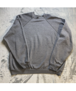 Vintage 90s Tultex Blank Pullover Sweatshirt Men&#39;s XL USA Made Grey - £14.51 GBP