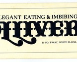 OLLIVER&#39;S Elegant Eating &amp; Imbibing Restaurant  Menu White Plains New Yo... - $26.18
