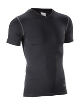 SMITTY | BKS-411 | Black | Compression Short Sleeve V- Neck Shirt | Poly... - £27.97 GBP