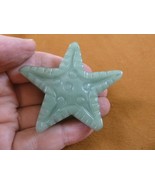 (Y-STA-711) green Aventurine STARFISH gemstone FIGURINE carving love sta... - $35.09 CAD