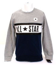 Converse All Star Gray White &amp; Blue Pullover Sweatshirt Youth Boy&#39;s XL NWT - $69.29