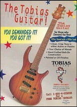 1995 Tobias electric guitar company advertisement 8 x 11 ad print - $4.50