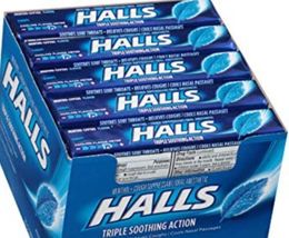 2X HALLS PEPPERMINT MENTA COUGH DROPS - 2 BOXES 18 ROLLS EACH PRIORITY S... - $36.99