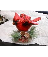 Evergreen &quot;Noel - Cardinal Resting On Stone With Holly&quot; Figurine&quot; 5 3/4&quot;... - $366.81 MXN