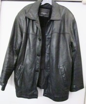 EXTASY Men&#39;s Glove Soft Leather Jacket Coat w Zip Out Lining Italy Black... - $89.00