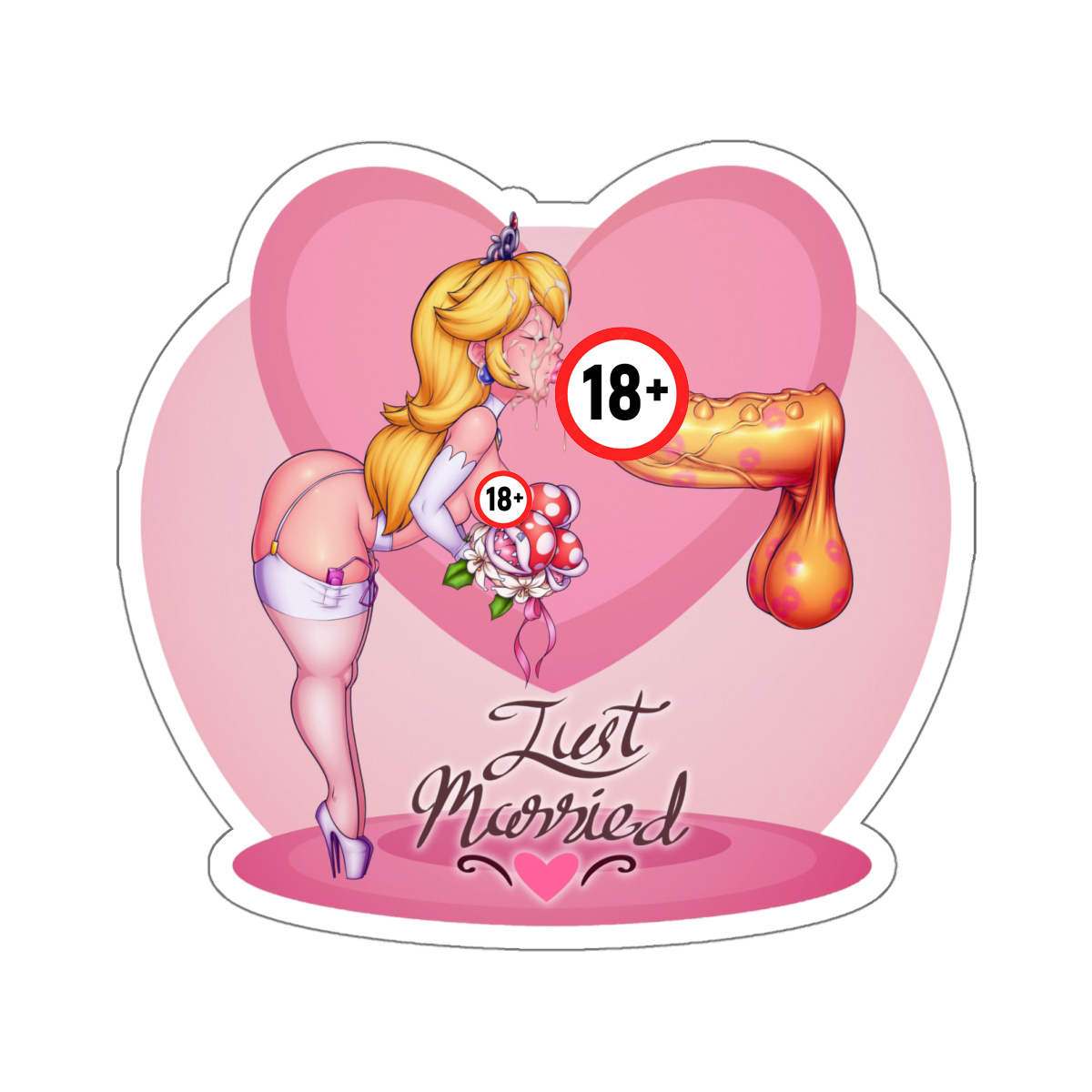 Erotic H Sticker: Just Married