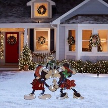 Disney  30-in Mickey and Minnie Mouse Kissing Scene Christmas Yard Decor... - £37.36 GBP
