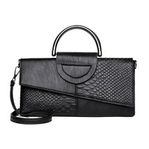 Newest Fashion Crocodile Pattern Day Clutch Womens Leather Handbag One Shoulder  - £21.19 GBP