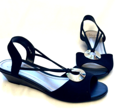 IMPO Women&#39;s Raizel Sandal Black size 7 Memory Foam Stretch - £23.45 GBP