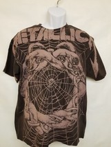 METALLICA  - ALL OVER SPIDER WEB BY PUSHEAD LARGE HARD TO FIND COLOR T-S... - $85.06 CAD