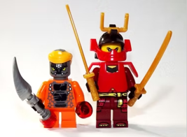 Minifigure Custom Toy Figure Snike Snake and Samurai X Nya Ninjago Set of 2 - $225.25 MXN