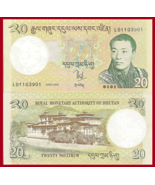 10 notes - Bhutan P30, 20 Ngultrum, Palace / youngest monarch King Wangc... - $30.52 CAD