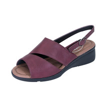 24 HOUR COMFORT Sierra Women Wide Width Dressy Slit Upper Slingback Sandal - £31.86 GBP