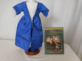 Pleasant Company Felicity American Girl Christmas Story Blue Gown Dress + DVD - $51.50