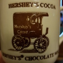 Vtg Hershey&#39;s Cocoa Hershey&#39;s Chocolate World Pedestal Mug w Foil Tag Japan - £14.70 GBP