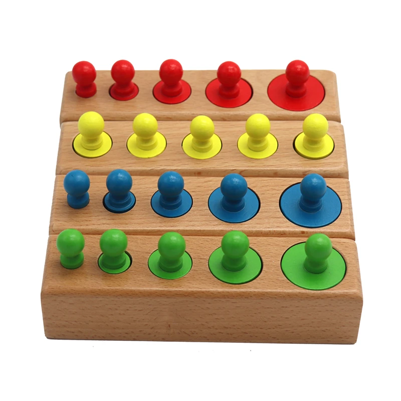 Montessori Cylinder Socket Puzzles Toy Baby Development Practice And - £21.94 GBP+