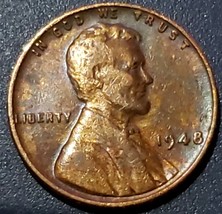 1948 Lincoln Wheat Penny No Mint Mark. Rim Error “L” In Liberty. - £1.59 GBP