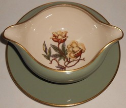 Flintridge AVALON SAGE GREEN PATTERN Gravy Boat CALIFORNIA - £31.60 GBP