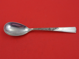 Rose Motif by Stieff Sterling Silver Sugar Spoon 6 1/8&quot; Serving Heirloom - £53.53 GBP