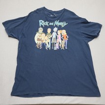 Rick And Morty Characters T-shirt Size 2XL Unisex Navy Blue - £14.65 GBP
