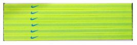 New Nike Unisex Running Set Of 2 Headbands Swoosh Sport Neon Green Turquoise - $10.00