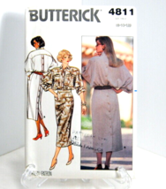 Butterick Sewing Pattern #4811 Size 8-10-12 Misses&#39; Dress Copyright 1987... - $6.50