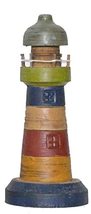New Hand Carved Lighthouse 8" Color Design Wood Carving Nautical Statue Kitchen  - $15.78