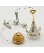 Vintage Lot of 2 Dollhouse Lighting Chandelier Ceiling Light Plug-in Lights - $23.14 CAD