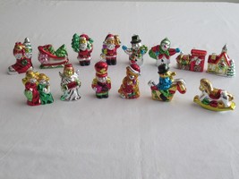Lot of 14 Ceramic Metallic Ornaments Santa Train Angel Rocking Horse Sleigh ++ - £15.28 GBP