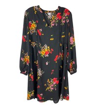Old Navy Womens Sheer Black Floral Dress Size Small Empire Waist Knee Length - £11.51 GBP