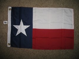 Embroidered / Sewn Texas Cotton Flag 2 Ply 12&quot;X18&quot; 12X18 Boat Bike Car Flag - £20.51 GBP