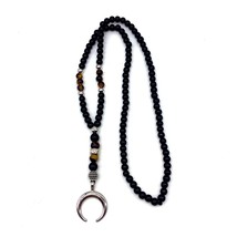Classic 2019 Arrow Pendant Necklace For Men Handmade 6mm Tiger Eye Stone Beads N - $17.06