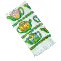 Cannon Dish Towel Teapots Made Of Flowers Print 24x16 in. Pink Yellow Blue - $24.06